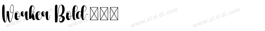 Worker Bold字体转换